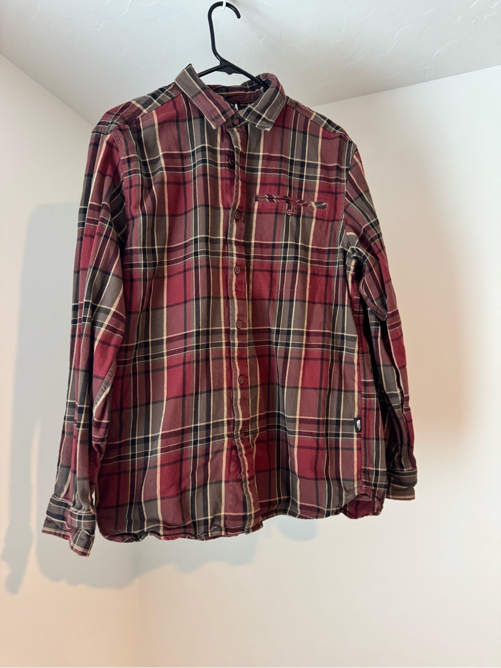 Men's Red Plaid Button-Up Shirt - NorthFace